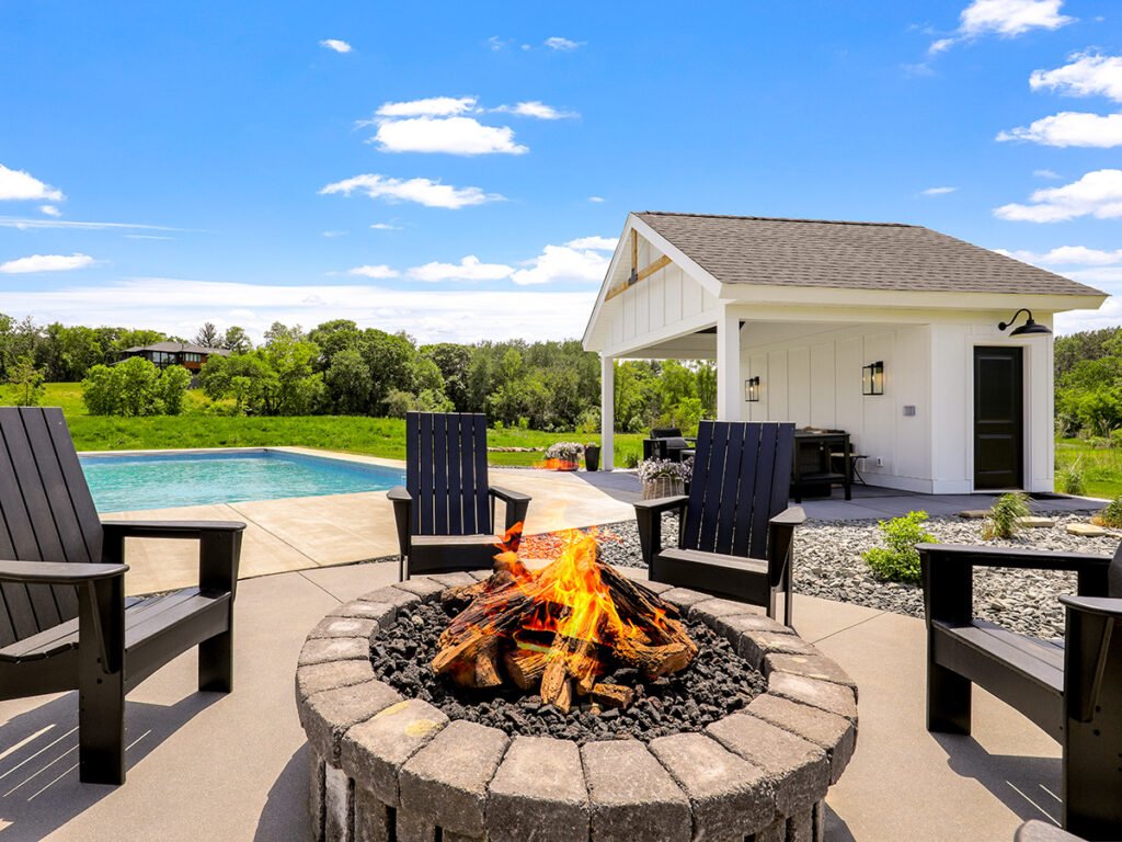 Outdoor Landscaping Design and Fire Features